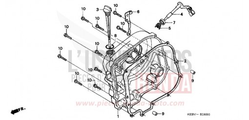 PANNEAU CARTER-MOTEUR D. CA125X de 1999